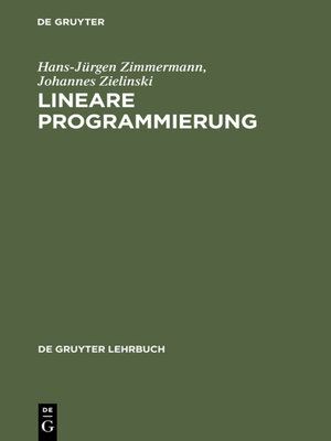 cover image of Lineare Programmierung